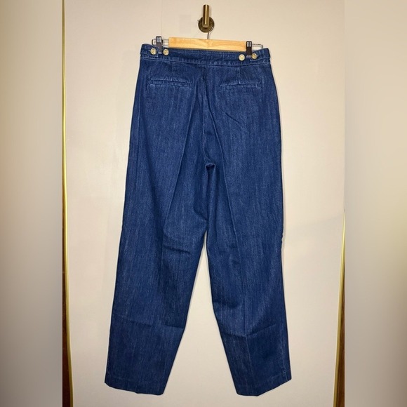 J.Crew Tapered Pleated Jeans 1984 Rigid Denim High Rise Size 26 Tall NWT - Picture 5 of 9